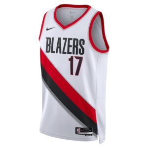Camisa Nike Association Edition Swingman do Portland Trail Blazers - Branca